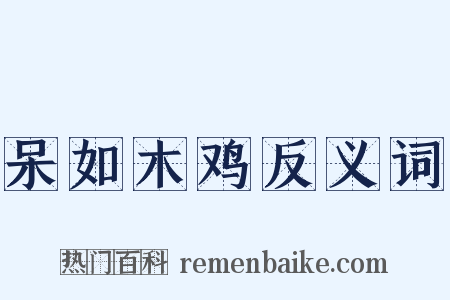 呆如木鸡反义词是什么意思的图片